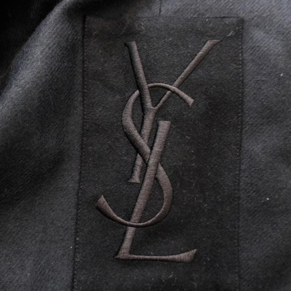 Yves Saint Laurent Peacoat Black Wool Size Medium Double Breasted Jacket - Picture 5 of 7